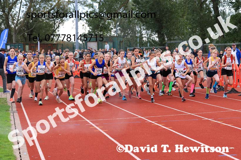 Girls Under-13s, 2024 Northern Mens 6 and Womens 4 and Youngsters Relays, Stanley Park, Blackpool.  Photo: David T. Hewitson/Sports for All Pics